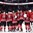 MOSCOW, RUSSIA - MAY 22: Team Canada enjoys their national anthem after a 2-0 win over Team Finland during gold medal game action at the 2016 IIHF Ice Hockey World Championship. (Photo by Andrea Cardin/HHOF-IIHF Images)

